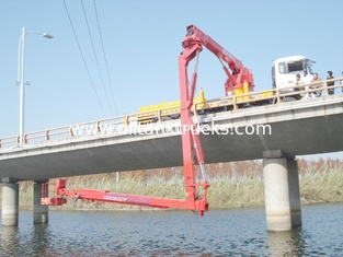 Dongfeng 6x4 Bucket Type Bridge Inspection Truck Under Bridge Depth 23.3m